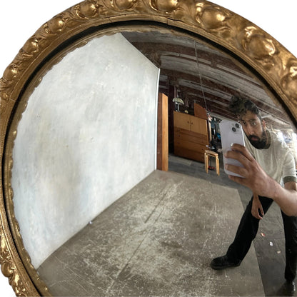 Vintage Convex Mirror – Round Gilt Frame Wall Mirror