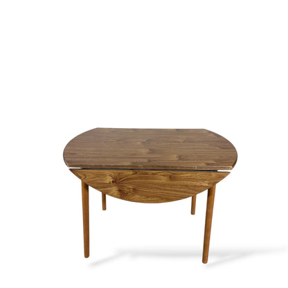 Vintage Maple-Effect Drop-Leaf Dinette Table – Mid-Century Compact Dining Table