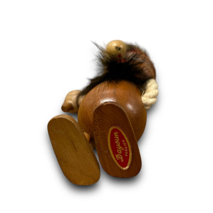 Mid Century Japanese Warrior Wood Gonk