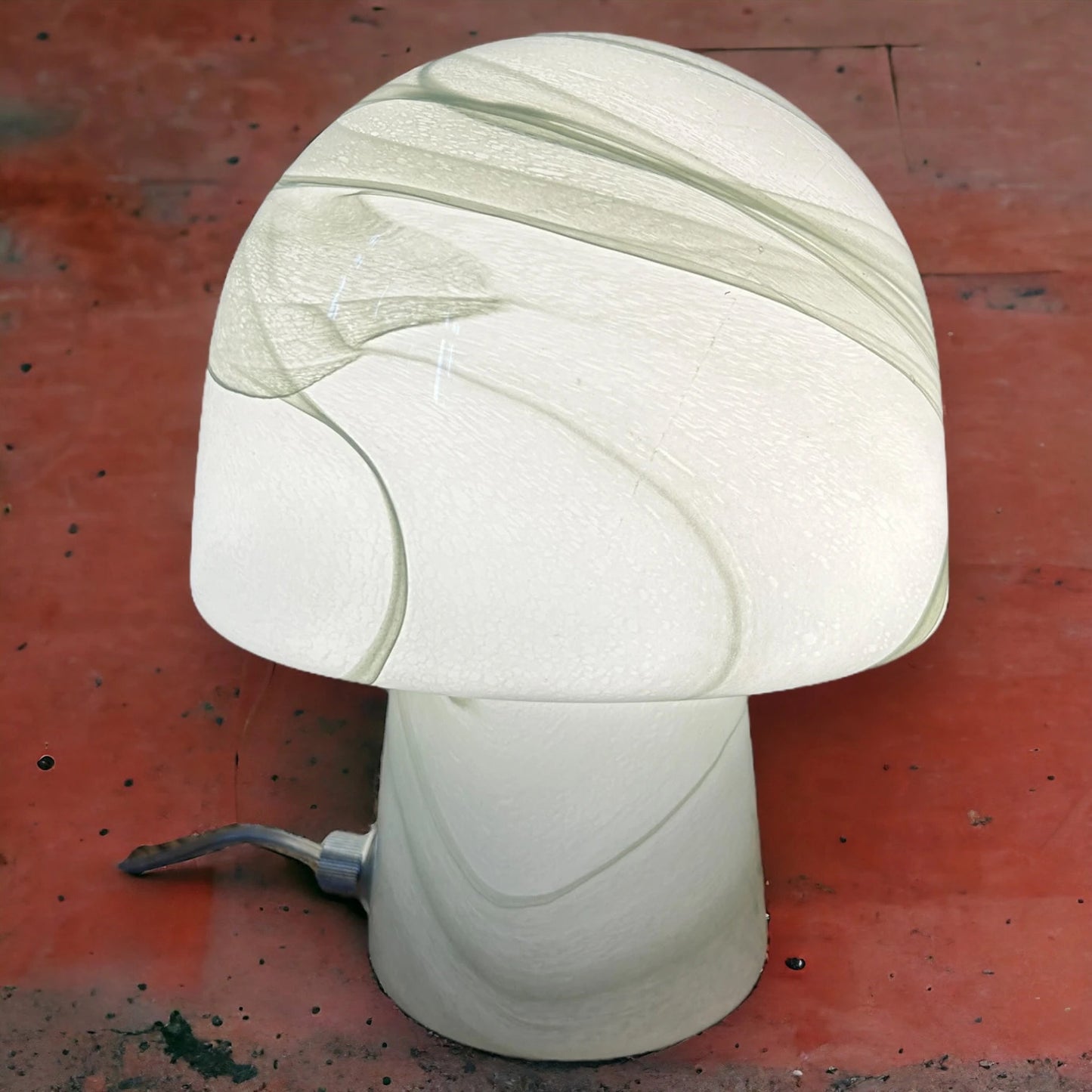 Vintage Sage Green Mushroom Lamp