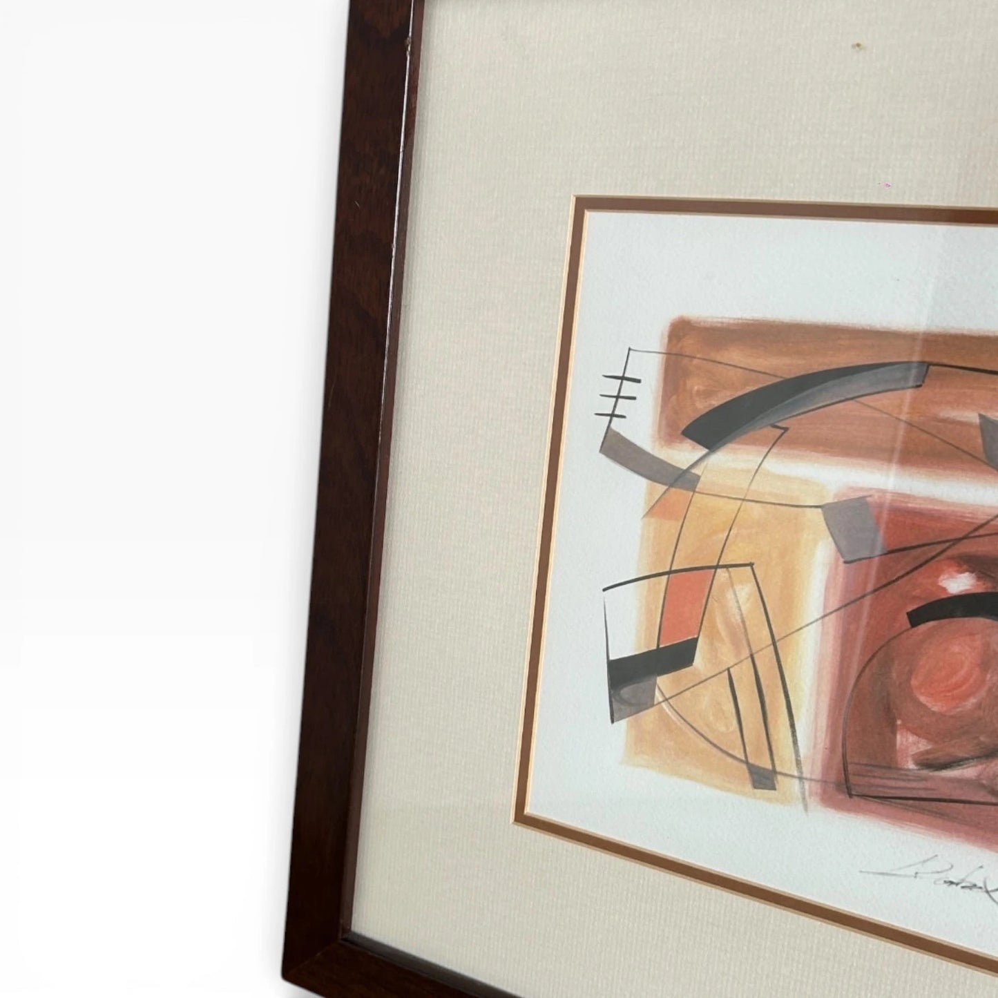 Alfred Gockel Artwork – Signed Abstract Art Print | Dark Wood Frame & Neutral Mount