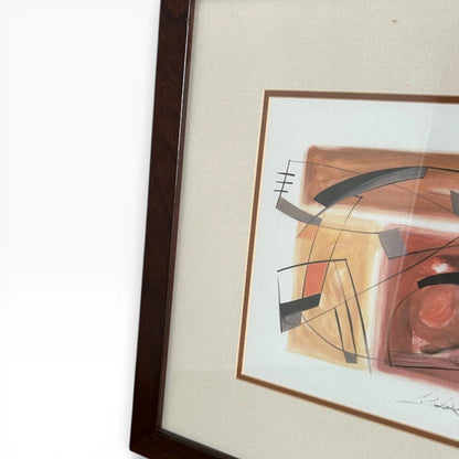 Alfred Gockel Artwork – Signed Abstract Art Print | Dark Wood Frame & Neutral Mount