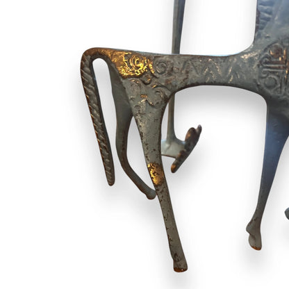 Vintage 1970s Green Bronze Horse
