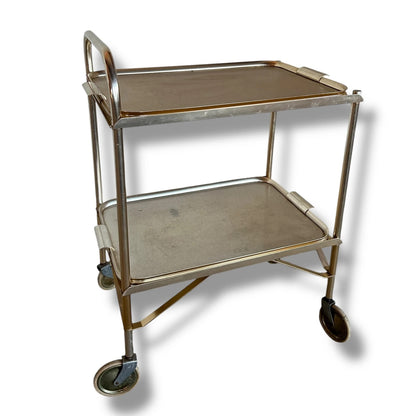 Mid Century Modern Metal Drinks Cart Serving Trolley