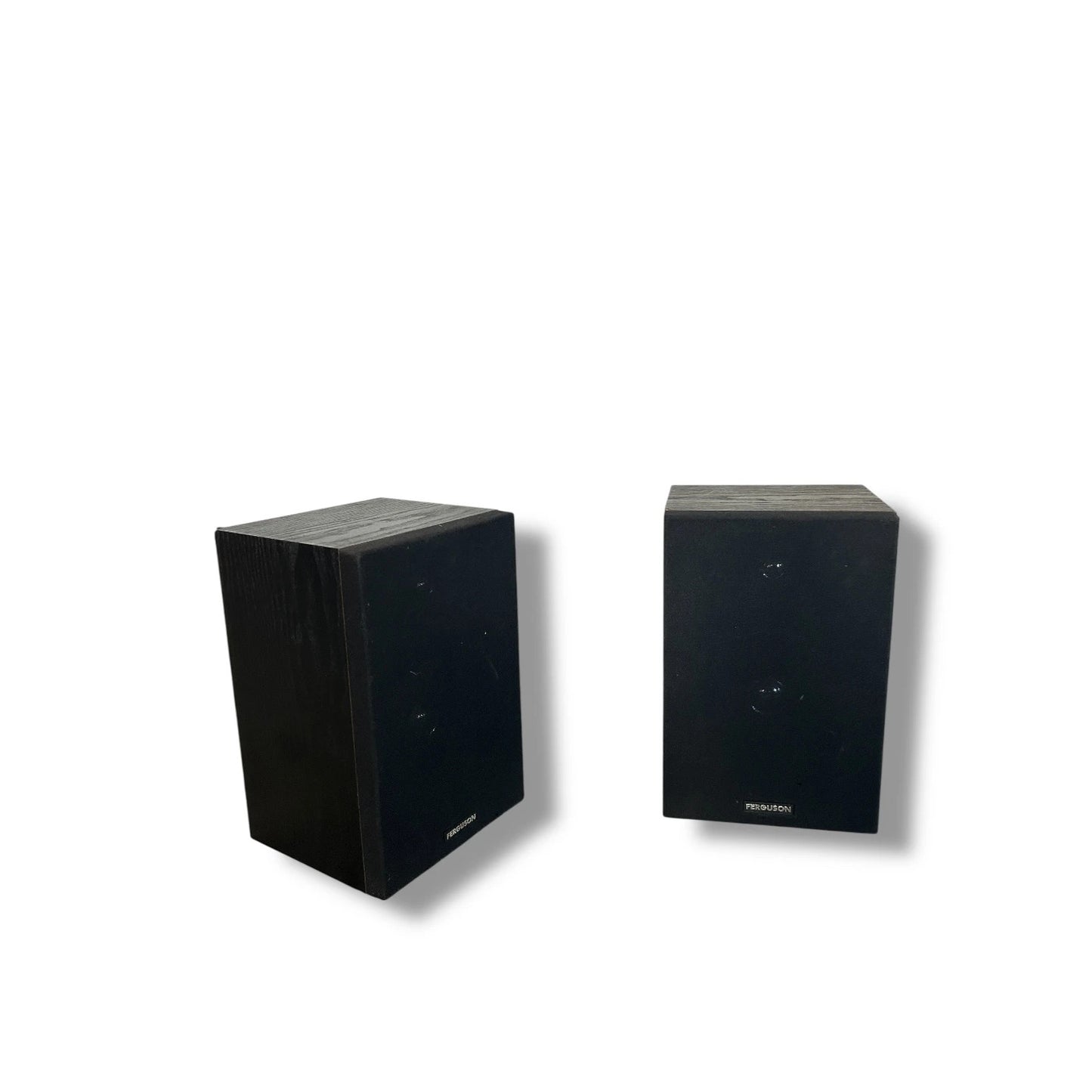 Vintage Ferguson Black Wood Speakers – Mid-Century Retro Hi-Fi