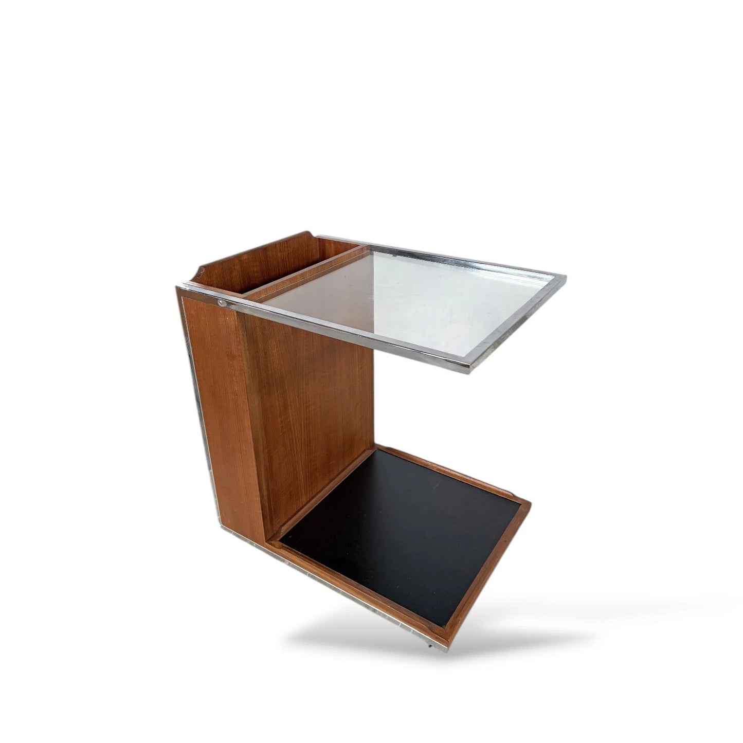 Toothill Chrome & Teak Drinks Trolley | Mid-Century Modern Bar Cart