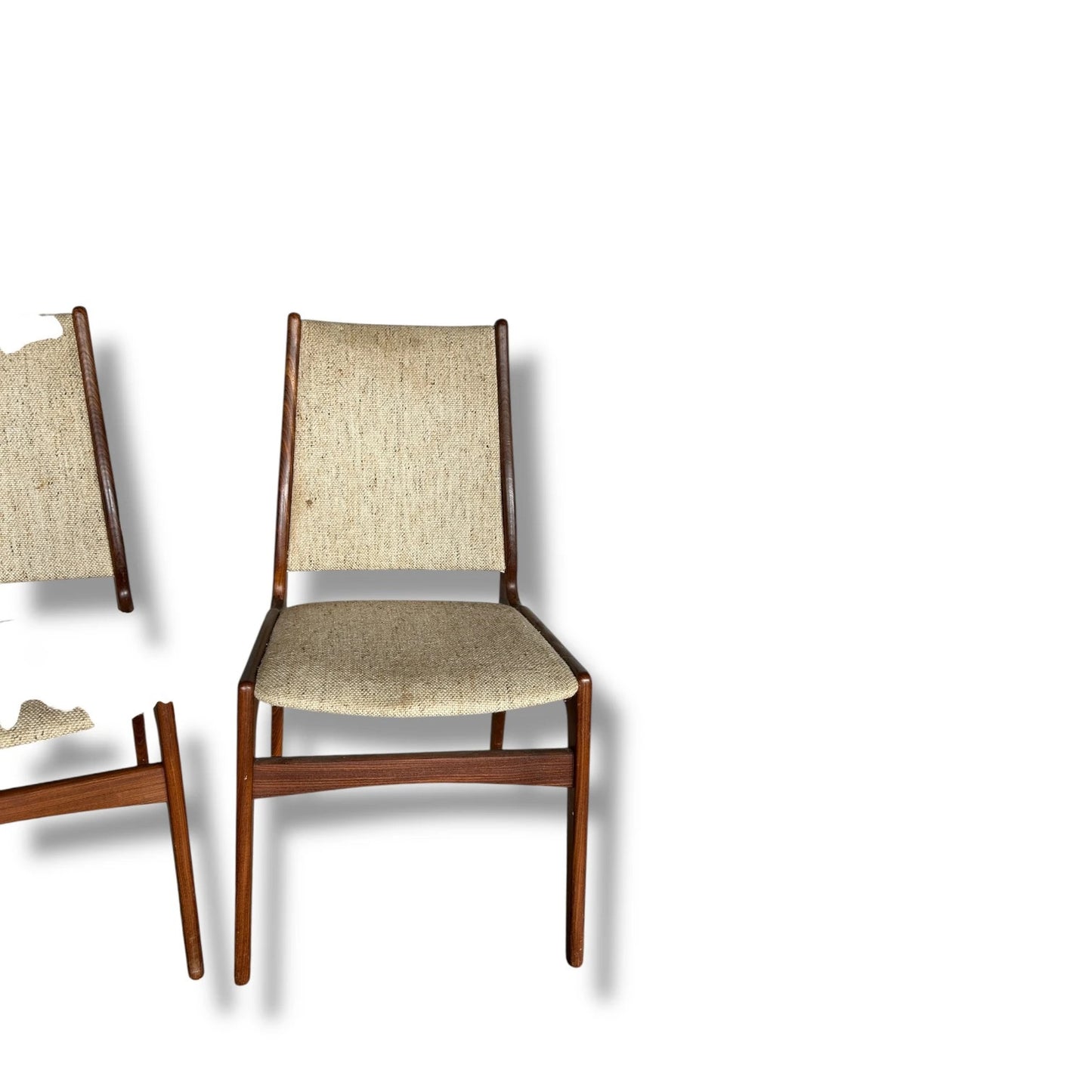 Pair of Danish Mid Century Modern Dining Chairs – Teak Frame