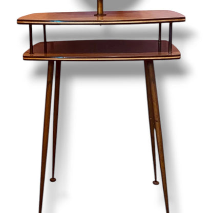 Mid Century Vanity Table – Space Age Dressing Table With Sculptural Mirror & Formica