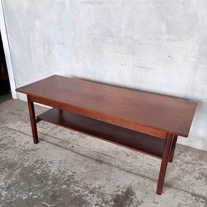 Mid Century Teak Coffee Table with Undershelf Storage