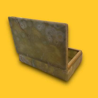 Vintage 1960s Onyx Marble Jewellery Box