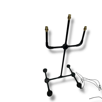 Mid Century Brutalist Industrial-Style Quad Arm Floor Lamp Base