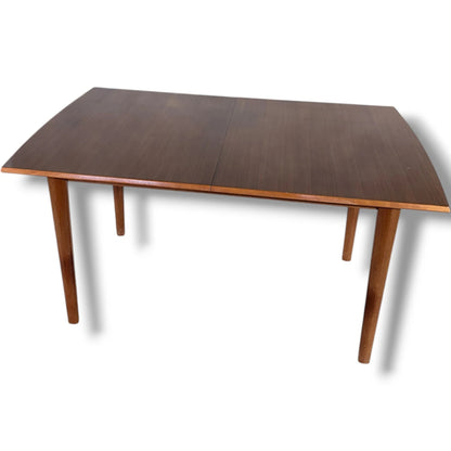 Mid Century Dining Table - Alfred Cox Extending Solid Wood Table, Vintage Style