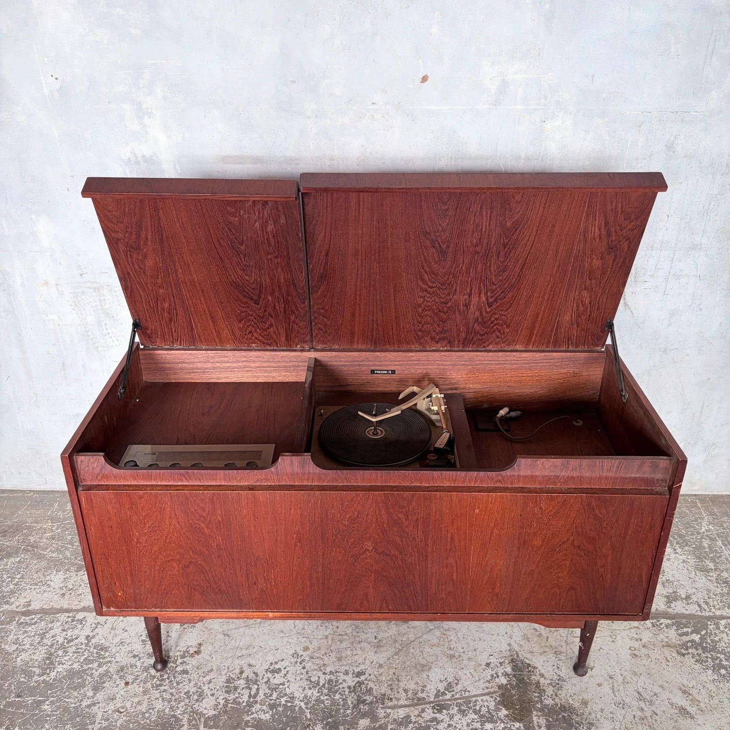 Mid Century Teak Armstrong Radiogram Record Player Cabinet