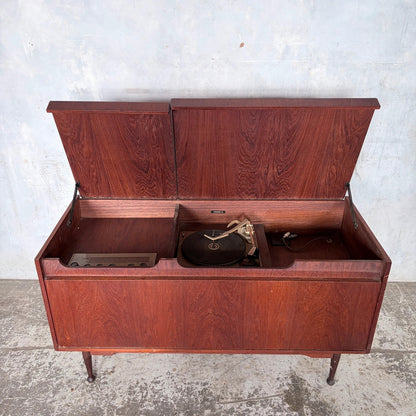 Mid Century Teak Armstrong Radiogram Record Player Cabinet
