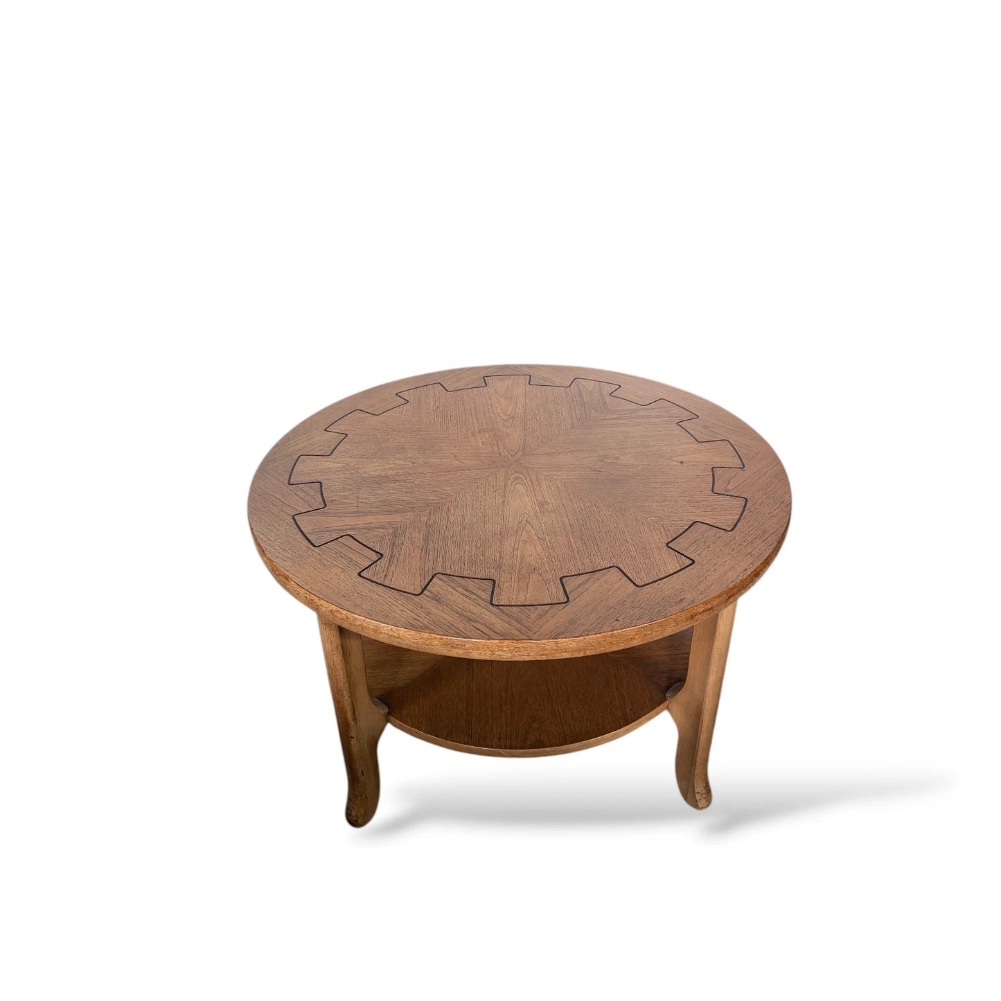 Nathan Teak Cog Coffee Table | Mid-Century Round Table