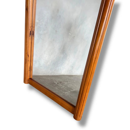 Mid Century Large Bamboo and Pine Mirror
