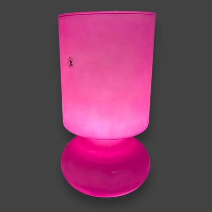 Vintage IKEA Pink Lykta Glass Lamp