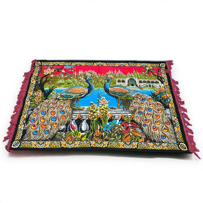 Vintage 1970s Turkish Peacock Tapestry