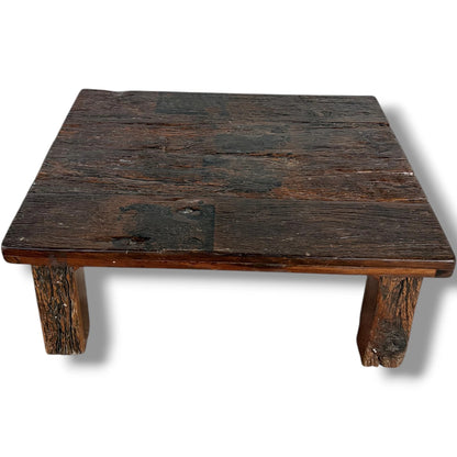 Driftwood Coffee Table – Rustic Reclaimed Wood Table With Chunky Legs