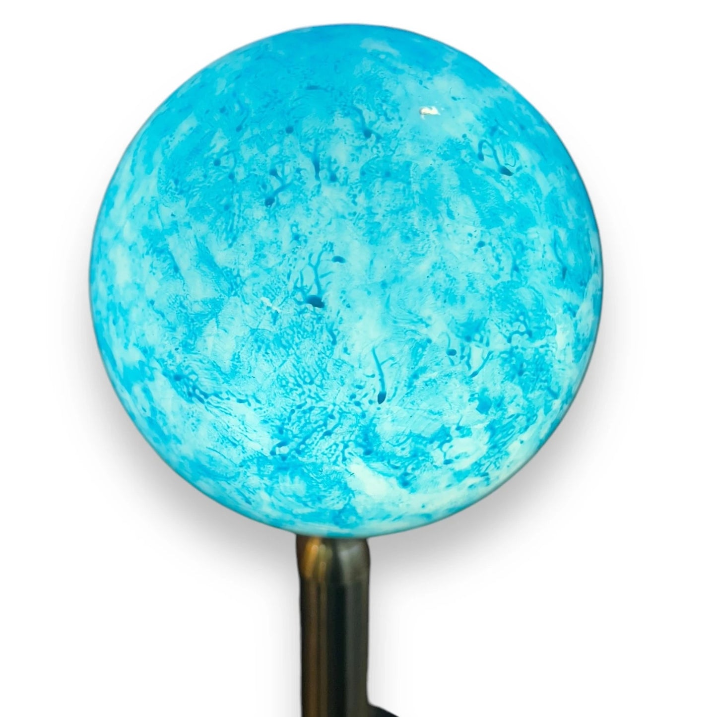 Mid Century Globe Orb Brass Table Lamp