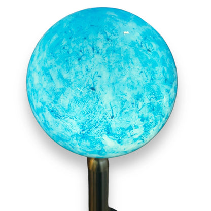 Mid Century Globe Orb Brass Table Lamp