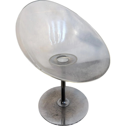 Kartell Ghost Egg Chair – Vintage Italian Acrylic Swivel Armchair With Chrome Base — view 5