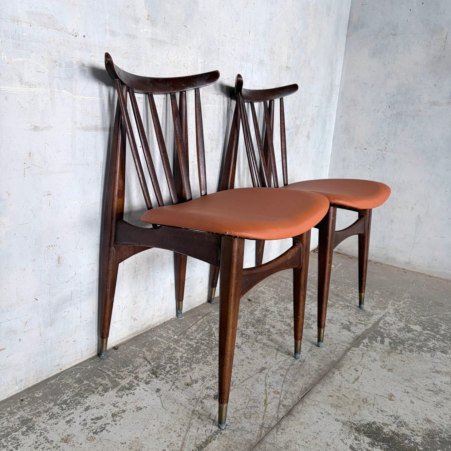 Mid Century Eliot’s of Newbury Teak Dining Chairs – Pair