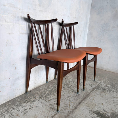 Mid Century Eliot’s of Newbury Teak Dining Chairs – Pair