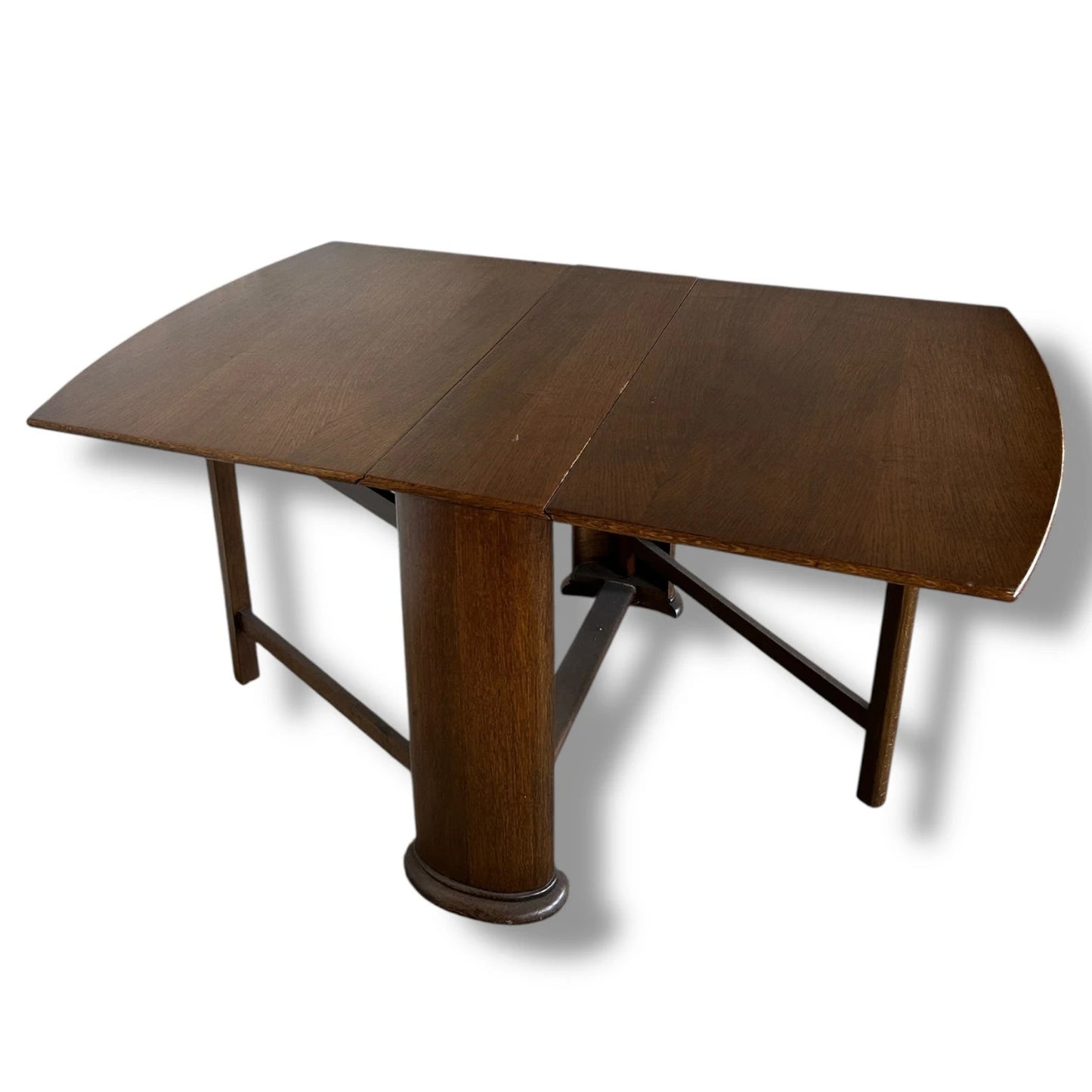 Vintage Art Deco Beautility Walnut Drop Leaf Extending Table