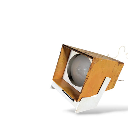 Industrial Desk Lamp – Vintage Pifco Ultra-Ionic Yellow Enamel Adjustable Tilt