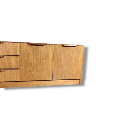 Vintage Mid-Century Low Sideboard in Blonde Oak