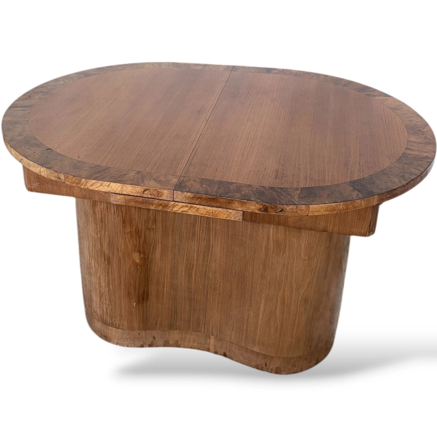 Art Deco Dining Table – Walnut Extending Table with Sculptural Pedestal Base