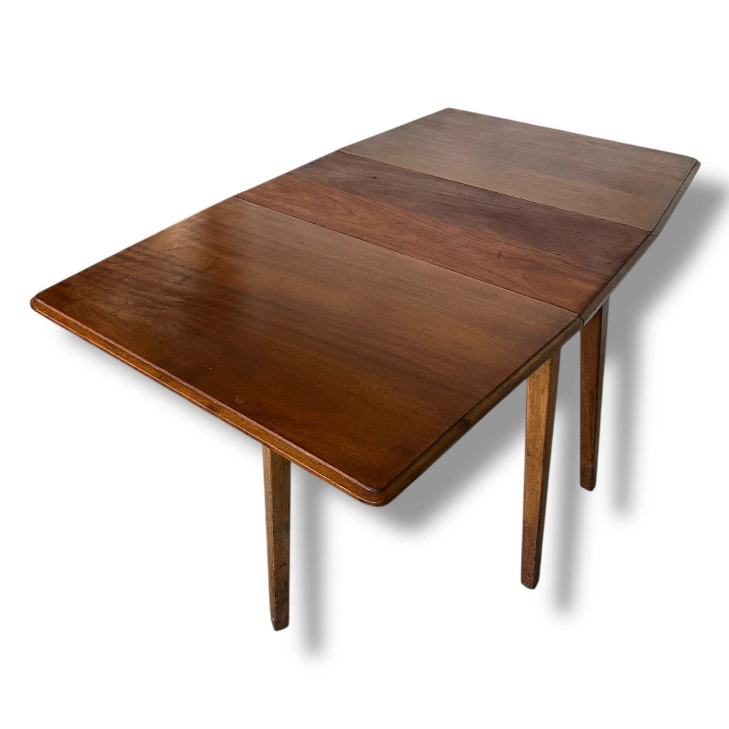 Mid Century Modern Teak Wood Drop Leaf Extending Table