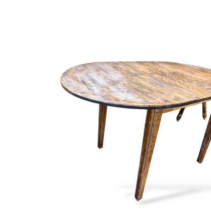 Rustic Distressed Extending Dining Table | Vintage Farmhouse Drop-Leaf Table