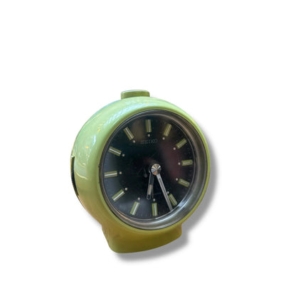 Mid Century Space Age Lime Green Seiko Table Clock