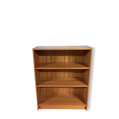 Mid Century Bookcase - Vintage Teak Wood Storage Unit | Compact Three Shelf Design — view 5