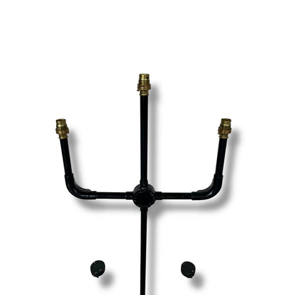 Mid Century Brutalist Industrial-Style Quad Arm Floor Lamp Base