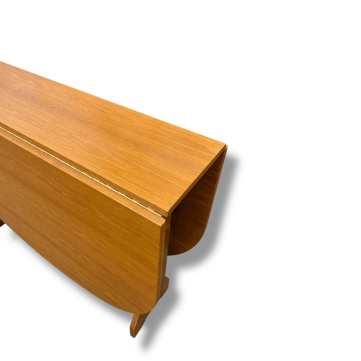 Mid Century Modern Teak Gateleg Ovular Extendable Drop Leaf Dining Table