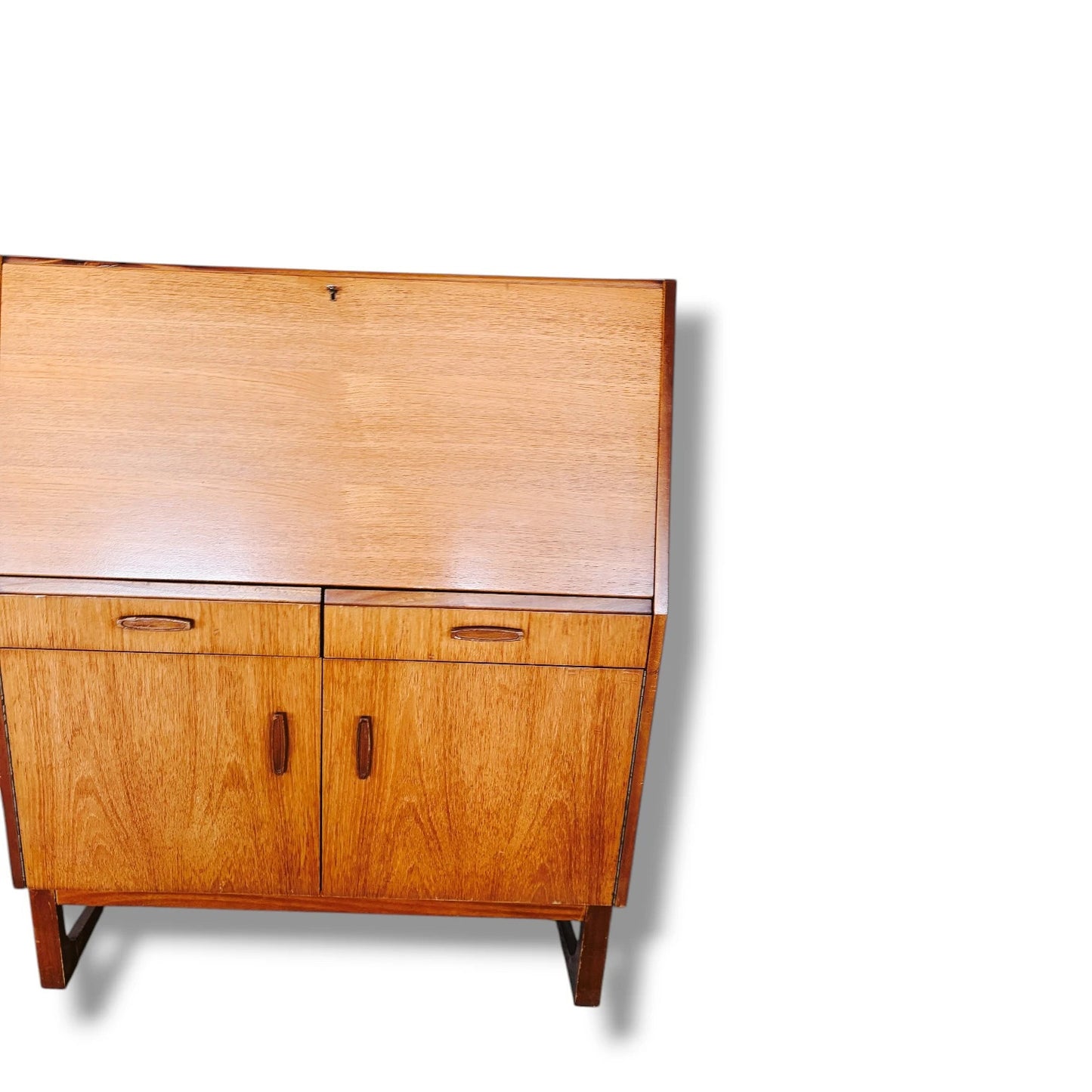 Mid-Century Remploy Bureau – Teak Writing Desk with Storage