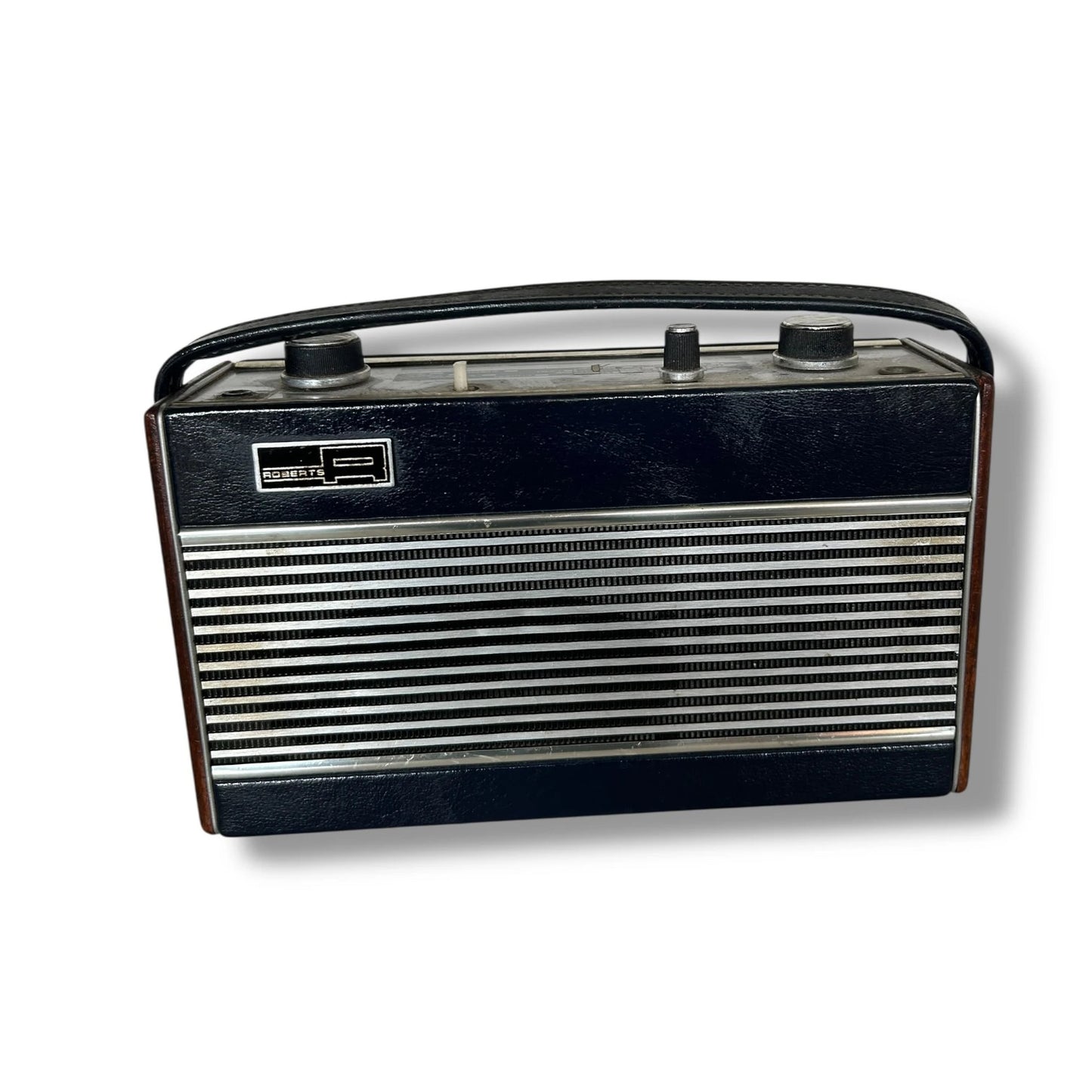 Vintage Roberts Radio – 1970s Retro Portable Radio in Blue & Wood
