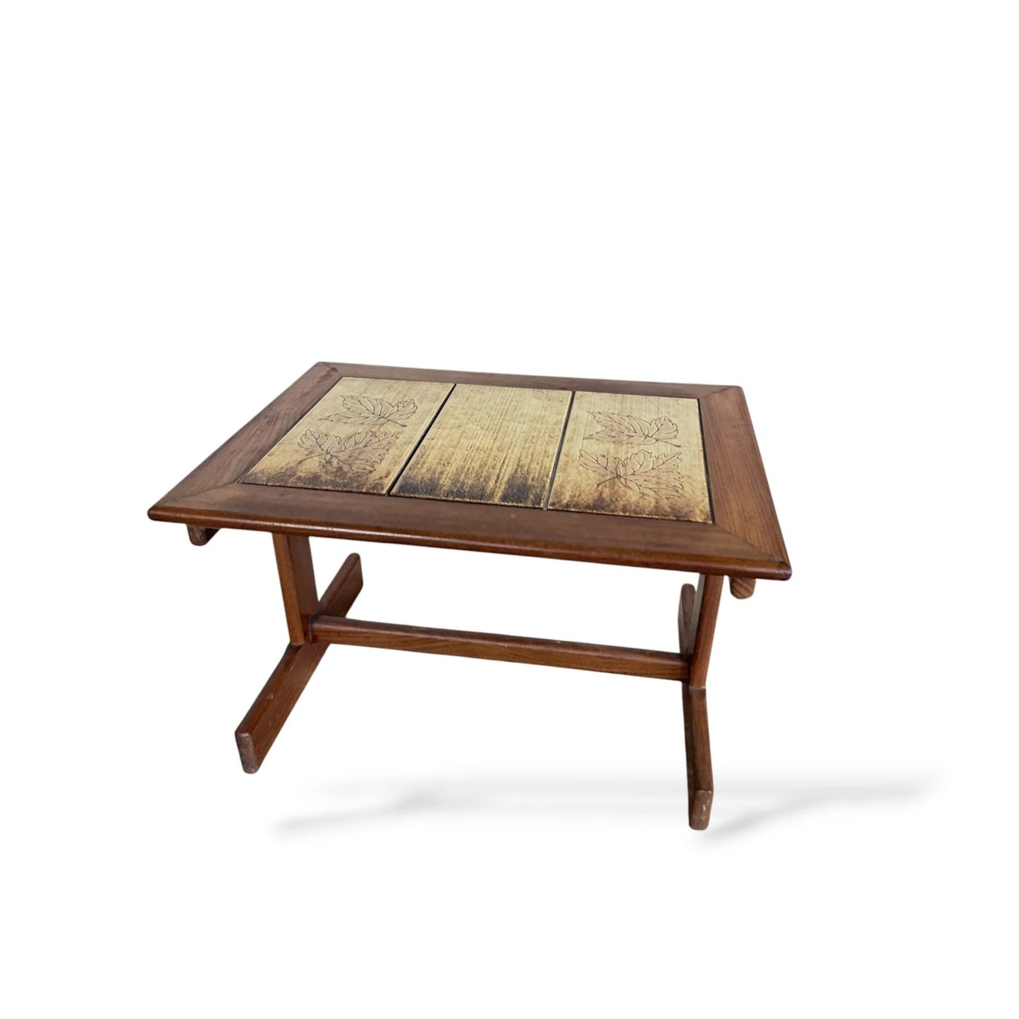 Pair of Vintage Mid-Century Teak & Tile Bedside Tables