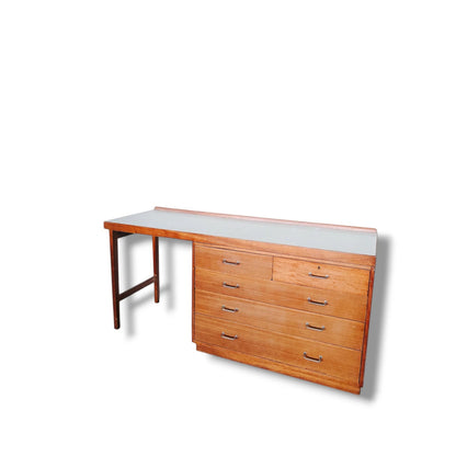 Remploy MOD Desk – Mid-Century Teak & Formica British Utility Office Desk