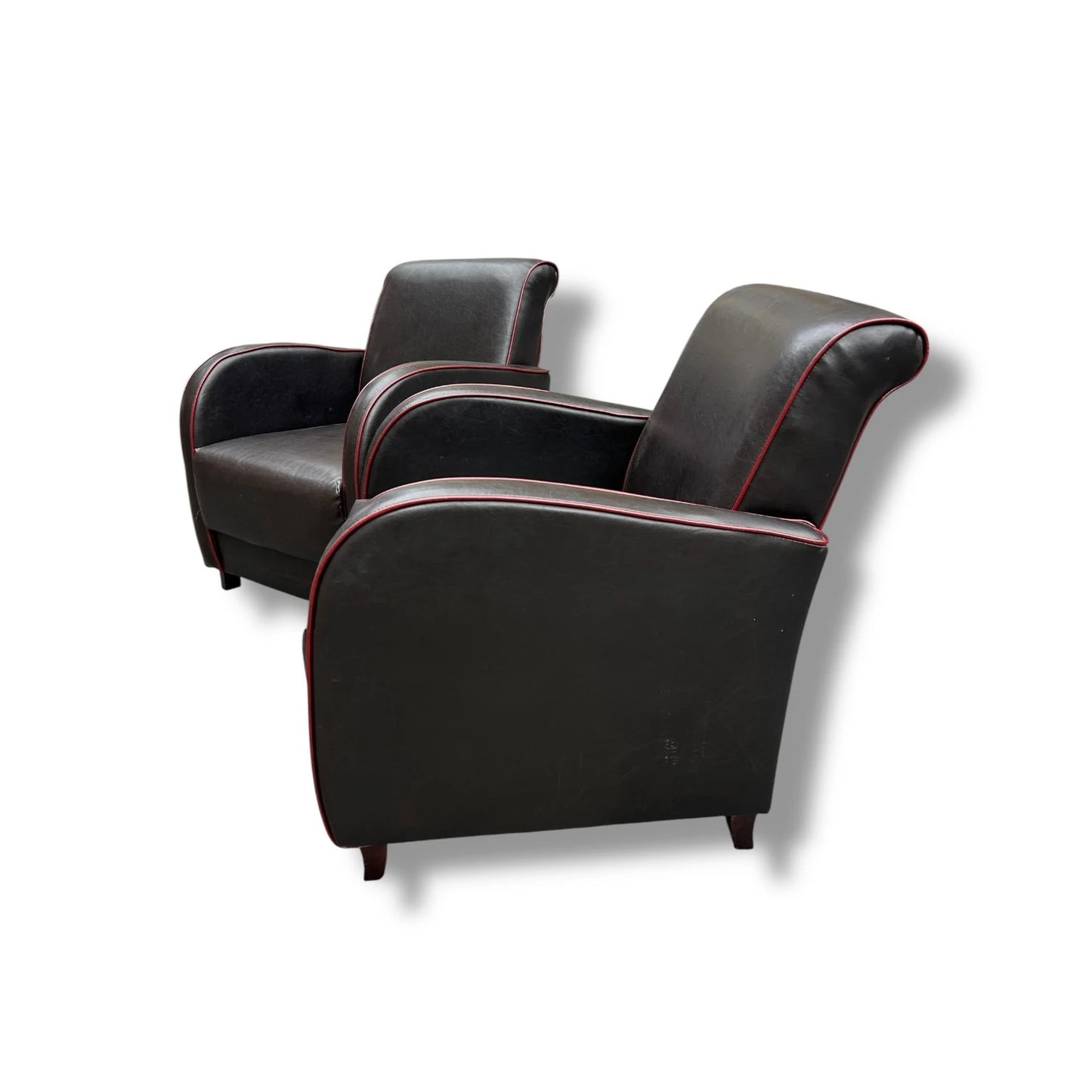 Pair of Vintage 1980s Club ArmChairs – Postmodern Lounge Armchairs