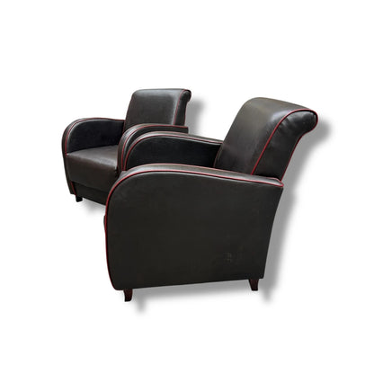 Pair of Vintage 1980s Club ArmChairs – Postmodern Lounge Armchairs