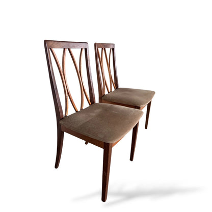 Pair of G Plan Afromosia Dining Chairs | Mid-Century British Design
