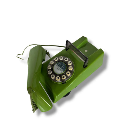 Vintage GPO Trimphone Dial Telephone – 1970s Avocado Green – Mid-Century