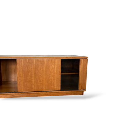 Mid Century German Teak & Glass Media Unit / TV Stand