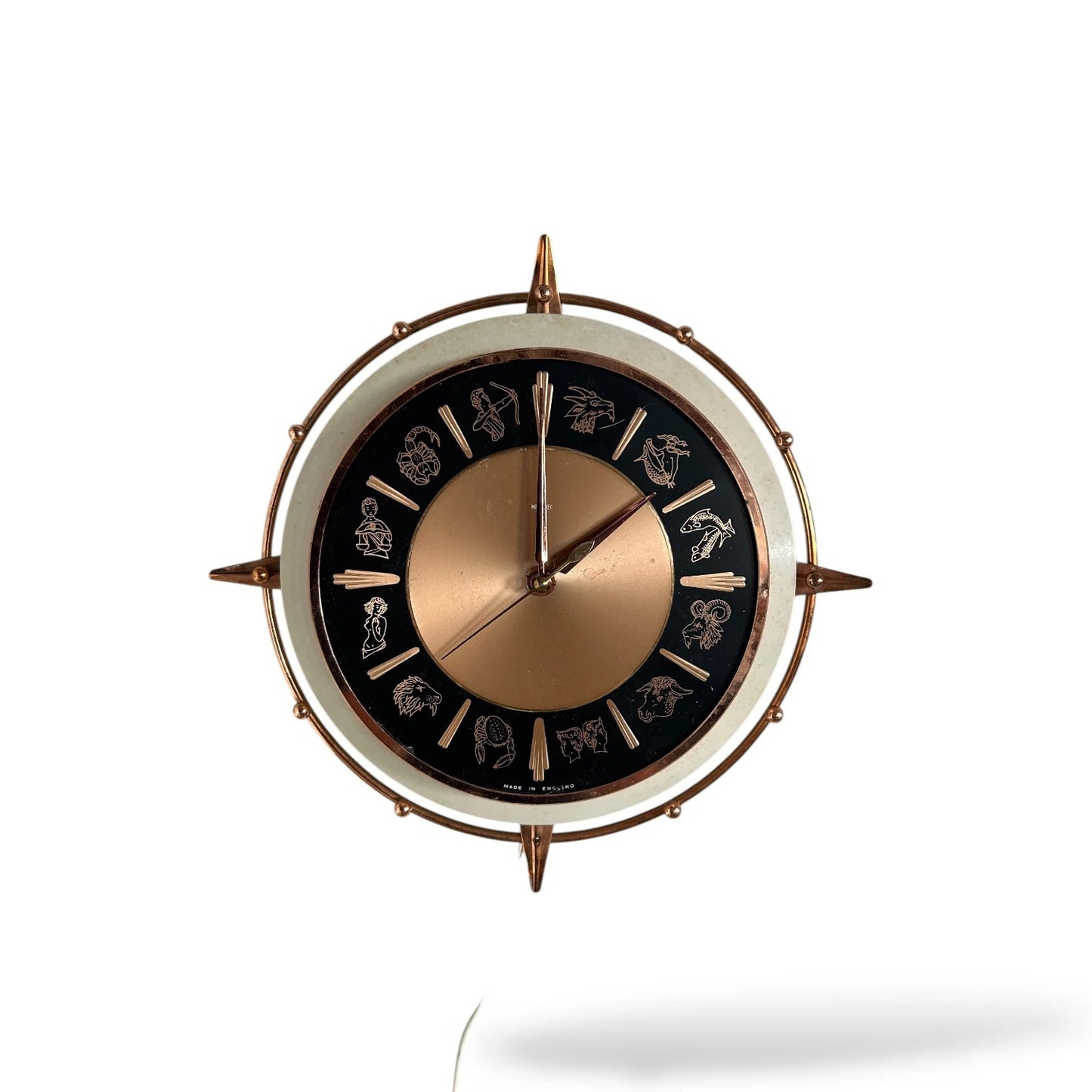 Vintage Metamec Zodiac Wall Clock – Mid Century Electric Plug-In Clock