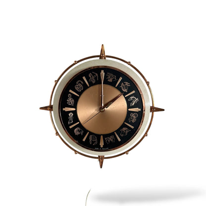 Vintage Metamec Zodiac Wall Clock – Mid Century Electric Plug-In Clock