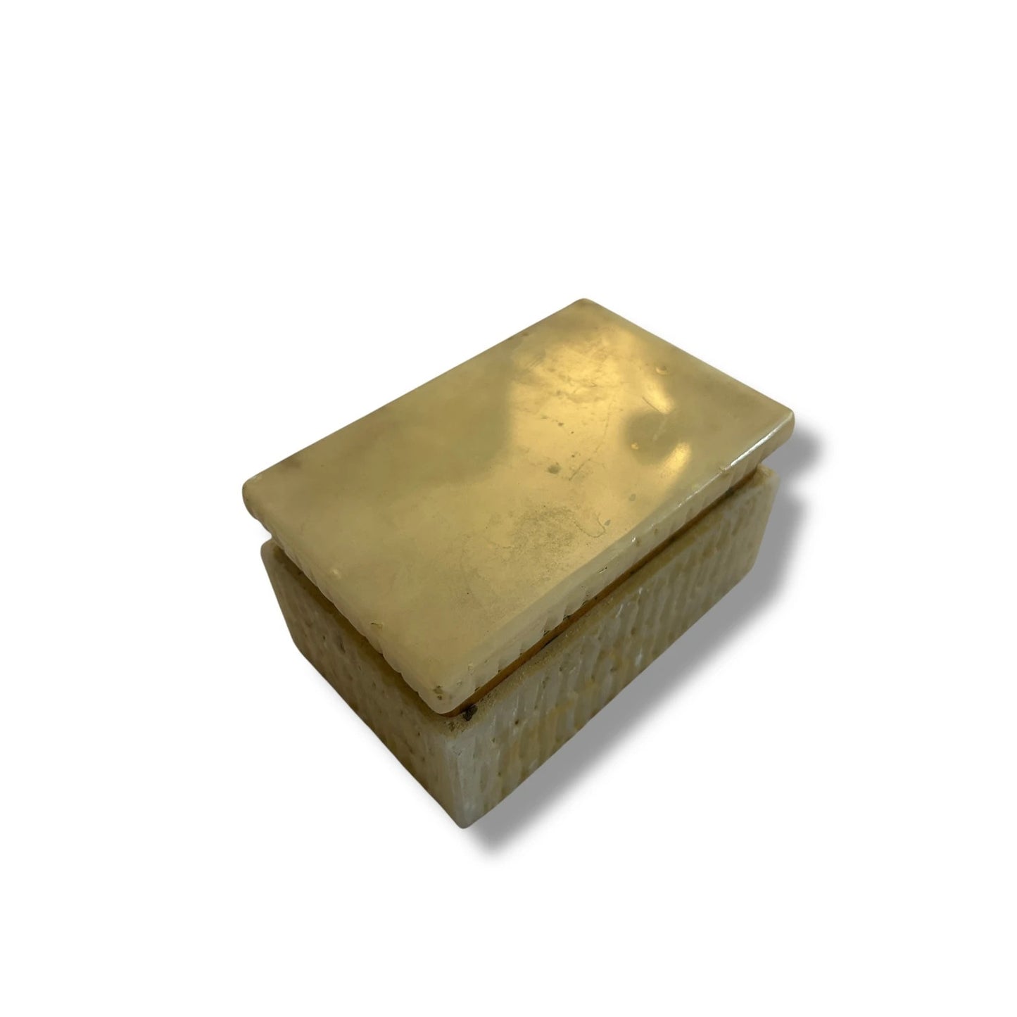 Vintage 1960s Romano Bianchi Alabaster Jewellery Box | Made in Italy | Mid Century Trinket Storage
